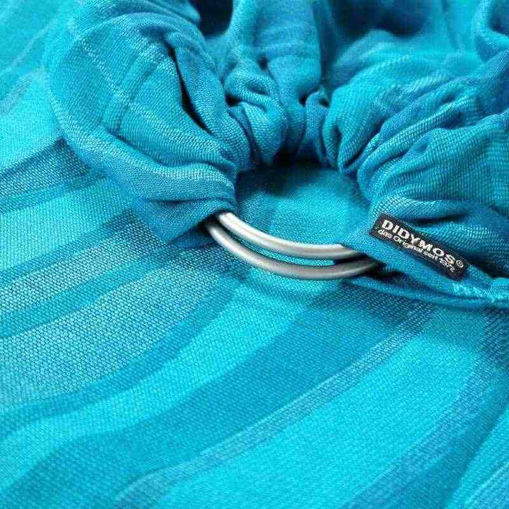 DIDYMOS コットンスリング 青緑グラデーション 新生児から使えるスリング｜ディディモス リングスリング 青緑の波