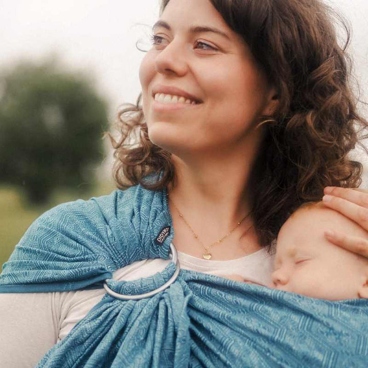 ねこ　DIDYMOS ディディモス　スリング ミスティックペトロール ヘンプ混 ミスティック ペトロール ｜ディディモス リングスリング