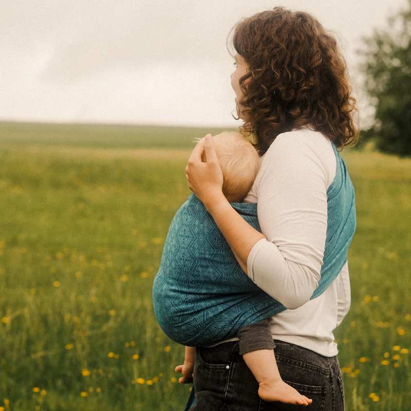 ねこ　DIDYMOS ディディモス　スリング ミスティックペトロール ヘンプ混 ミスティック ペトロール ｜ディディモス リングスリング