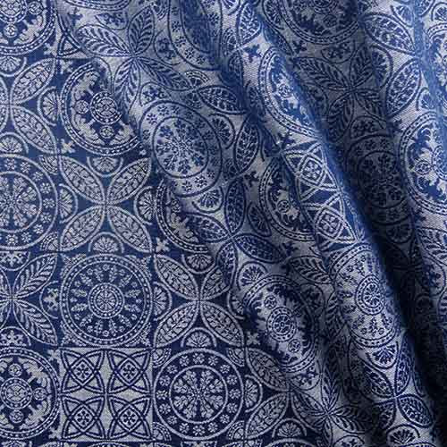 ポルトガルの青いタイル・アズレージョのベビーラップの布地の裏表
