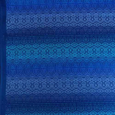 青いグラデーション色のベビーラップ布