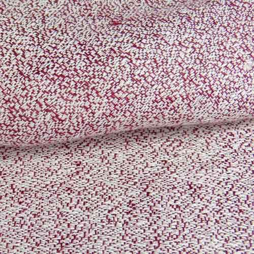 赤と白糸で織ったヘンプ混のベビーラップ布裏表