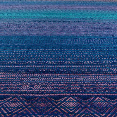 オーガニックコットン、ディディモスのスリングの紫グラデーションの布地