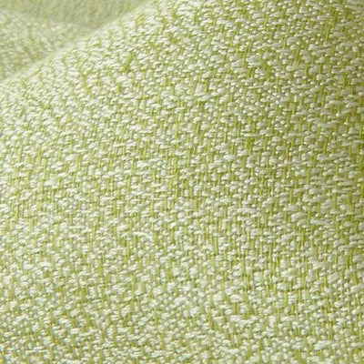 グリーンと生成りの糸で織られた布地のアップ画像