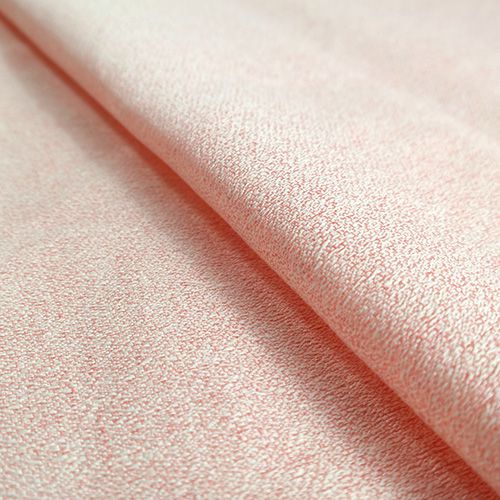 ピンクと白のリネン１００％の布地