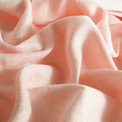 ローズピンクのリネン100％の布地