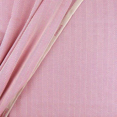 ピンクのヘリンボーン柄の布地の裏表